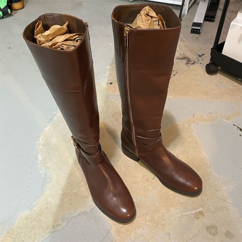Michael Kors Women's Bryce Knee High Riding Boots Brown 7.5